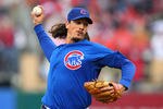 ST. LOUIS, MO - APRIL 13: Starter Jeff Samardzija #29 of the Chicago Cubs pitches against the St. Louis Cardinals during the home-opening game at Busch Stadium on April 13, 2012 in St. Louis, Missouri.  (Photo by Dilip Vishwanat/Getty Images)