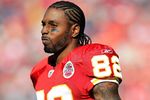 KANSAS CITY, MO - NOVEMBER 13:  Receiver Dwayne Bowe #82 of the Kansas City Chiefs warms up before the game against the Denver Broncos on November 13, 2011 at Arrowhead Stadium in Kansas City, Missouri.  (Photo by Jamie Squire/Getty Images)