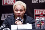 NEW YORK - MARCH 06:   UFC welterweight Josh Koscheck speaks at a press conference at Radio City Music Hall on March 06, 2012 in New York City.  UFC announced that their third event on the FOX network will take place on Saturday, May 5 from the IZOD Center in East Rutherford, N.J.. (Photo by Michael Nagle/Getty Images)