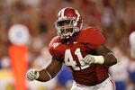 TUSCALOOSA, AL - OCTOBER 02:  Courtney Upshaw #41 of the Alabama Crimson Tide against the Florida Gators at Bryant-Denny Stadium on October 2, 2010 in Tuscaloosa, Alabama.  (Photo by Kevin C. Cox/Getty Images)
