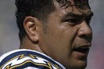 SAN DIEGO, CA - OCTOBER 13:  Linebacker Junior Seau #55 of the San Diego Chargers looks on during the game against the Kansas City Chiefs on October 13, 2002 at Qualcomm Stadium in San Diego, California.  The  Chargers won 35-34.  (Photo by Robert Laberge/Getty Images).