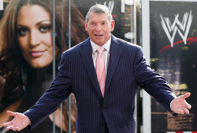 GREEN BAY, WI - JUNE 22:   Vince McMahon attends a press conference about the WWE at the Austin Straubel International Airport on June 22, 2009 in Green Bay, Wisconsin.  (Photo by Mark A. Wallenfang/Getty Images)