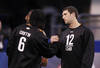 INDIANAPOLIS, IN - FEBRUARY 26: Quarterbacks Andrew Luck of Stanford and Robert Griffin III of Baylor meet during the 2012 NFL Combine at Lucas Oil Stadium on February 26, 2012 in Indianapolis, Indiana. (Photo by Joe Robbins/Getty Images)