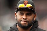 SAN FRANCISCO, CA - MAY 03:  Pablo Sandoval #48 of the San Francisco Giants stands in the dugout during their game against the Miami Marlins at AT&T Park on May 3, 2012 in San Francisco, California.  (Photo by Ezra Shaw/Getty Images)