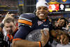 GLENDALE, AZ - JANUARY 10:  Quarterback Cameron Newton #2 of the Auburn Tigers celebrates the Tigers 22-19 victory against the Oregon Ducks in the Tostitos BCS National Championship Game at University of Phoenix Stadium on January 10, 2011 in Glendale, Arizona.  (Photo by Kevin C. Cox/Getty Images)