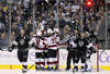 LOS ANGELES, CA - OCTOBER 25:  The New Jersey Devils celebrate after Dainius Zubrus' first goal of the game against the Los Angeles Kings at Staples Center on October 25, 2011 in Los Angeles, California. The Devils won 3-0.   (Photo by Stephen Dunn/Getty Images)