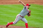 ATLANTA, GA - MAY 3: Joe Blanton #56 of the Philadelphia Phillies pitches against the Atlanta Braves at Turner Field on May 3, 2012 in Atlanta, Georgia. (Photo by Scott Cunningham/Getty Images)