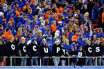 LAS VEGAS, NV - DECEMBER 22:  Fans of the Boise State Broncos appear in the stands during the MAACO Bowl Las Vegas against the Arizona State Sun Devils at Sam Boyd Stadium December 22, 2011 in Las Vegas, Nevada. Boise State won 56-24.  (Photo by Ethan Miller/Getty Images)