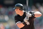 DETROIT, MI - MAY 05:  Adam Dunn #32 of the Chicago White Sox singles in the fourth inning during the game against the Detroit Tigers at Comerica Park on May 5, 2012 in Detroit, Michigan. The White Sox defeated the Tigesr 3-2.  (Photo by Leon Halip/Getty Images)