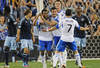 KANSAS CITY, KS - MAY 05:  Mid fielder Patrice Bernier #8 of the Montreal Impact celebrates after scoring on a penalty kick against Sporting Kansas City during the second half on May 5, 2012 at LiveStrong Sporting Park in Kansas City, Kansas.  Montreal defeated Sporting Kansas City 2-0.  (Photo by Peter Aiken/Getty Images)