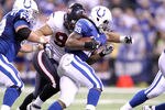 INDIANAPOLIS, IN - DECEMBER 22:  Joseph Addai #29  of the Indianapolis Colts runs with the ball during the NFL against  the Houston Texans at Lucas Oil Stadium on December 22, 2011 in Indianapolis, Indiana.  (Photo by Andy Lyons/Getty Images)