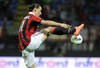 MILAN, ITALY - MAY 02:  Zlatan Ibrahimovic of AC Milan during the Serie A match between AC Milan and Atalanta BC at Stadio Giuseppe Meazza on May 2, 2012 in Milan, Italy.  (Photo by Claudio Villa/Getty Images)