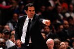 NEW YORK, NY - MAY 06:  Head coach Erik Spoelstra of the Miami Heat gestures in the first half against the New York Knicks in Game Four of the Eastern Conference Quarterfinals in the 2012 NBA Playoffs on May 6, 2012 at Madison Square Garden in New York City. NOTE TO USER: User expressly acknowledges and agrees that, by downloading and or using this photograph, User is consenting to the terms and conditions of the Getty Images License Agreement  (Photo by Jeff Zelevansky/Getty Images)