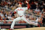 WASHINGTON, DC - MAY 06:  Cole Hamels #35 of the Philadelphia Phillies pitches against the Washington Nationals at Nationals Park on May 6, 2012 in Washington, DC.  (Photo by Greg Fiume/Getty Images)