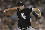 DETROIT - SEPTEMBER 04: Addison Reed #43 of the Chicago White Sox pitches in the fourth inning during the game against the Detroit Tigers at Comerica Park on September 4, 2011 in Detroit, Michigan.  (Photo by Leon Halip/Getty Images)
