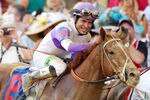 LOUISVILLE, KY - MAY 05:  Mario Gutierrez celebrates atop I'll Have Another after winning the 138th running of the Kentucky Derby at Churchill Downs on May 5, 2012 in Louisville, Kentucky.  (Photo by Andy Lyons/Getty Images)