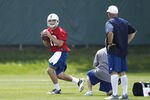 INDIANAPOLIS, IN - MAY 4: Andrew Luck #12 of the Indianapolis Colts participates during a rookie minicamp at the team facility on May 4, 2012 in Indianapolis, Indiana. (Photo by Joe Robbins/Getty Images)