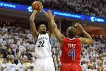 MEMPHIS, TN - MAY 09:  Rudy Gay #22 of the Memphis Grizzlies shoots the ball against the Los Angeles Clippers  in Game Five of the Western Conference Quarterfinals in the 2012 NBA Playoffs at FedExForum on May 9, 2012 in Memphis, Tennessee. NOTE TO USER: User expressly acknowledges and agrees that, by downloading and or using this photograph, User is consenting to the terms and conditions of the Getty Images License Agreement.  (Photo by Andy Lyons/Getty Images)