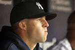 NEW YORK, NY - MAY 10:  Brett Gardner #11 of the New York Yankees looks on from the bench during the game against the Tampa Bay Rays at Yankee Stadium on May 10, 2012 in the Bronx borough of New York City.  (Photo by Mike Stobe/Getty Images)