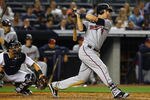 NEW YORK, NY - APRIL 16:  Joe Mauer #7 of the Minnesota Twins  in action against the New York Yankees during their game on April 16, 2012 at Yankee Stadium in the Bronx borough of New York City.  (Photo by Al Bello/Getty Images)