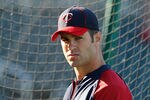 FORT MYERS, FL - MARCH 05:  Catcher Joe Mauer #7 of the Minnesota Twins takes batting practice just before the start of the Grapefruit League Spring Training Game against the Boston Red Sox during at Hammond Stadium on March 5, 2012 in Fort Myers, Florida.  (Photo by J. Meric/Getty Images)