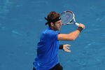 MADRID, SPAIN - MAY 11:  Juan Martin Del Potro of Argentina in action during his quarter final victory over Alexandr Dolgopolov of Ukraine during Day Seven of the Mutua Madrilena Madrid Open at the Caja Magica on May 11, 2012 in Madrid, Spain.  (Photo by Mike Hewitt/Getty Images)