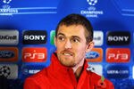 MANCHESTER, ENGLAND - NOVEMBER 1: Darren Fletcher of Manchester United speaks during a press conference ahead of their UEFA Champions League group C match against FC Otelul Galati at Old Trafford on November 1, 2011 in Manchester, England. (Photo by Clint Hughes/Getty Images)