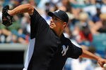 TAMPA, FL - APRIL 4: Pitcher Andy Pettitte #46 of the New York Yankees throws against the New York Mets in a spring training game April 4, 2012  at George M. Steinbrenner Field in Tampa, Florida. Pettitte last pitched in 2010. (Photo by Al Messerschmidt/Getty Images)