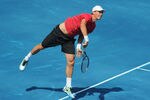 MADRID, SPAIN - MAY 12:  Tomas Berdych of Czech Republic in action during his victory over Juan Martin Del Potro of Argentina on Day Eight of the Mutua Madrilena Madrid Open at the Caja Magica on May 12, 2012 in Madrid, Spain.  (Photo by Mike Hewitt/Getty Images)