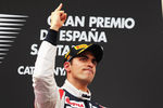 BARCELONA, SPAIN - MAY 13:  Pastor Maldonado of Venezuela and Williams celebrates on the podium after winning the Spanish Formula One Grand Prix at the Circuit de Catalunya on May 13, 2012 in Barcelona, Spain.  (Photo by Mark Thompson/Getty Images)