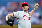 ATLANTA, GA - MAY 1: Cole Hamels #35 of the Philadelphia Phillies pitches in the third inning against the Atlanta Braves on May 1, 2012 at Turner Field in Atlanta, Georgia. (Photo by Daniel Shirey/Getty Images)