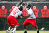 FLOWERY BRANCH, GA - MAY 12: Travian Robertson #92 practices with Jonathan Massaquoi #86 of the Atlanta Falcons during the rookie minicamp at the Atlanta Falcons Training Facility on May 12, 2012 in Flowery Branch, Georgia. (Photo by Daniel Shirey/Getty Images)