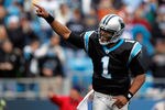 CHARLOTTE, NC - DECEMBER 24:  Cam Newton #1 of the Carolina Panthers celebrates after his team scored a touchdown during their game against the Tampa Bay Buccaneers at Bank of America Stadium on December 24, 2011 in Charlotte, North Carolina.  (Photo by Streeter Lecka/Getty Images)