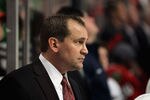 CHICAGO, IL - JANUARY 10: Interim head coach Todd Richards of the Columbus Blue Jackets watches as his team takes on the Chicago Blackhawks at the United Center on January 10, 2012 in Chicago, Illinois. The Blackhawks defeated the Blue Jackets 5-2. (Photo by Jonathan Daniel/Getty Images)
