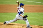 MIAMI, FL - MAY 11:  Pitcher Johan Santana #55 of the New York Mets throws against the Florida Marlins at Marlins Park on May 11, 2012 in Miami, Florida.  (Photo by Marc Serota/Getty Images)