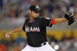 MIAMI, FL - MAY 14: Anibal Sanchez #19 of the Miami Marlins pitches during a game against the Pittsburgh Pirates at Marlins Park on May 14, 2012 in Miami, Florida.  (Photo by Sarah Glenn/Getty Images)