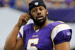 MINNEAPOLIS, MN - NOVEMBER 20: Donovan McNabb #5 of the Minnesota Vikings looks on from the sidelines during the game against the Oakland Raiders on November 20, 2011 at Hubert H. Humphrey Metrodome in Minneapolis, Minnesota. (Photo by Hannah Foslien/Getty Images)