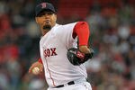 BOSTON, MA - MAY 10:  Josh Beckett #19 of the Boston Red Sox throws in the first inning against the Cleveland Indians at Fenway Park May 10, 2012  in Boston, Massachusetts. (Photo by Jim Rogash/Getty Images)