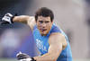 INDIANAPOLIS, IN - FEBRUARY 27: Linebacker Luke Kuechly of Boston College takes part in a drill during the 2012 NFL Combine at Lucas Oil Stadium on February 27, 2012 in Indianapolis, Indiana. (Photo by Joe Robbins/Getty Images)