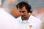 KNOXVILLE, TN - OCTOBER 15:  Head coach Derek Dooley of the Tennessee Volunteers walks the sidelines during the game against the LSU Tigers at Neyland Stadium on October 15, 2011 in Knoxville, Tennessee.  (Photo by Kevin C. Cox/Getty Images)