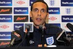 LONDON, ENGLAND - NOVEMBER 16:  Captain Rio Ferdinand speaks to the press after the England training session at Wembley Stadium on November 16, 2010 in London, England.  (Photo by Michael Regan/Getty Images)