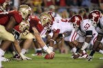 TALLAHASSEE, FL - SEPTEMBER 17:  The Florida State Seminoles on offense against the Oklahoma Sooners at Doak Campbell Stadium on September 17, 2011 in Tallahassee, Florida.  (Photo by Ronald Martinez/Getty Images)