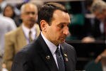 GREENSBORO, NC - MARCH 16:  Head coach Mike Krzyzewski of the Duke Blue Devils walks off the court after losing to the Lehigh Mountain Hawks 75-70 during the second round of the 2012 NCAA Men's Basketball Tournament at Greensboro Coliseum on March 16, 2012 in Greensboro, North Carolina.  (Photo by Mike Ehrmann/Getty Images)