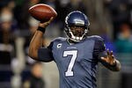 SEATTLE - DECEMBER 01:  Quarterback Tavaris Jackson #7 of the Seattle Seahawks throws a pass against the Philadelphia Eagles on December 1, 2011 at CenturyLink Field in Seattle, Washington.  (Photo by Jonathan Ferrey/Getty Images)
