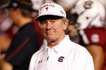 COLUMBIA, SC - NOVEMBER 26:  Head coach Steve Spurrier of the South Carolina Gamecocks watches on before their game against the Clemson Tigers at Williams-Brice Stadium on November 26, 2011 in Columbia, South Carolina.  (Photo by Streeter Lecka/Getty Images)