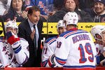 GLENDALE, AZ - DECEMBER 17:  Head coach John Tortorella of the New York Rangers talks with Brad Richards #19 during the NHL game against the Phoenix Coyotes at Jobing.com Arena on December 17, 2011 in Glendale, Arizona. The Rangers defeated the Coyotes 3-2.  (Photo by Christian Petersen/Getty Images)
