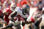 SAN FRANCISCO, CA - OCTOBER 09:  LeGarrette Blount #27 of the Tampa Bay Buccaneers in action against the San Francisco 49ers at Candlestick Park on October 9, 2011 in San Francisco, California.  (Photo by Ezra Shaw/Getty Images)