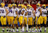 NEW ORLEANS, LA - JANUARY 09:  Jordan Jefferson #9 of the Louisiana State University and the offense look on in the fourth quarter against the Alabama Crimson Tide during the 2012 Allstate BCS National Championship Game at Mercedes-Benz Superdome on January 9, 2012 in New Orleans, Louisiana.  (Photo by Chris Graythen/Getty Images)