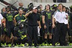 ARLINGTON, TX - SEPTEMBER 03:  Head coach Chip Kelly of the Oregon Ducks at Cowboys Stadium on September 3, 2011 in Arlington, Texas.  (Photo by Ronald Martinez/Getty Images)