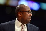 LOS ANGELES, CA - MAY 12:  Head coach Mike Brown of the Los Angeles Lakers look on while taking on the Denver Nuggets in Game Seven of the Western Conference Quarterfinals in the 2012 NBA Playoffs on May 12, 2012 at Staples Center in Los Angeles, California. NOTE TO USER: User expressly acknowledges and agrees that, by downloading and or using this photograph, User is consenting to the terms and conditions of the Getty Images License Agreement.  (Photo by Harry How/Getty Images)
